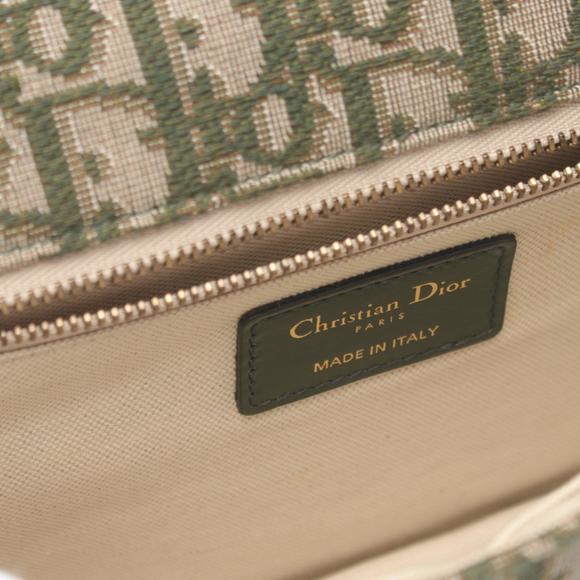 Dior Addict Oblique Shoulder Bag Canvas Leather Beige Khaki - Picture 4 of 10